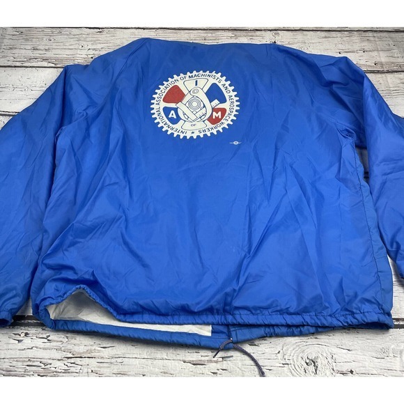 Vintage Teamsters Local Machinist Air Transport Jacket XL Blue People Pleasers - Picture 11 of 13